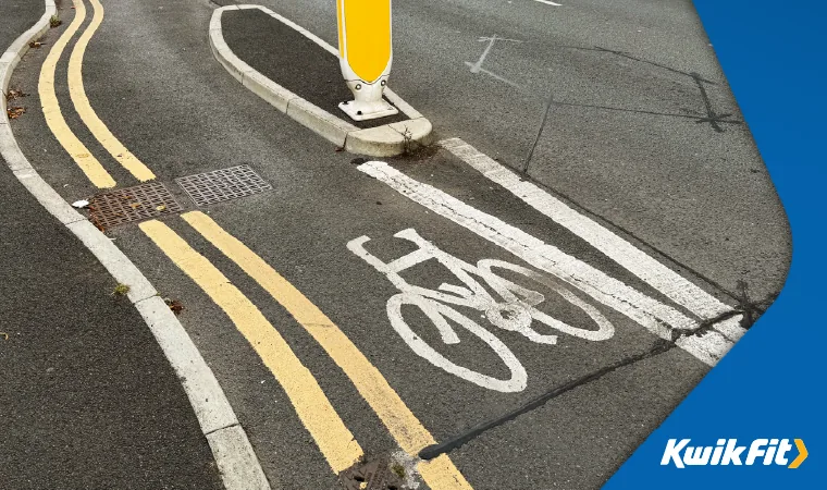cycle lane indicated by road marking